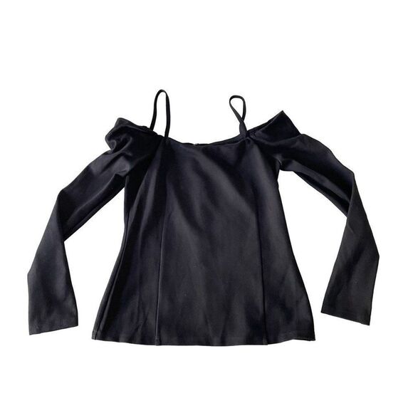 L'AGENCE Tops - L'Agence REVOLVE Black Top Strappy Shoulder Long Sleeve Womens XS